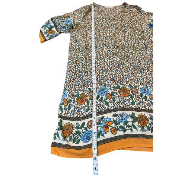 HALIFE Bohemian Ethnic Summer Beach Dress Boho Cover Up Short Floral Flowy XL - Picture 4 of 12